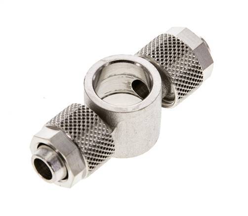 Conector Latón Niquelado en T 10x8 & G1/4'' de Rosca [2 piezas]