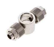 Conector Latón Niquelado en T 10x8 & G1/4'' de Rosca [2 piezas]