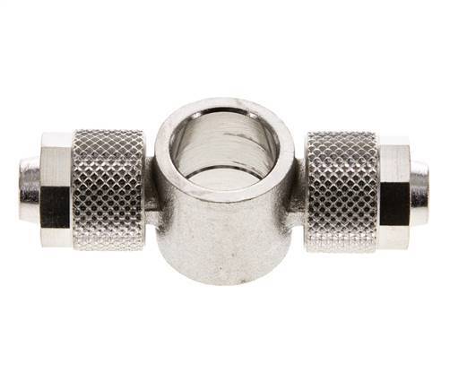 Conector Latón Niquelado en T 10x8 & G1/4'' de Rosca [2 piezas]