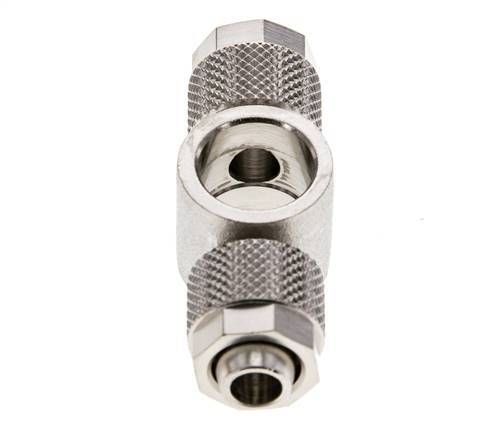 Conector Latón Niquelado en T 10x8 & G1/4'' de Rosca [2 piezas]