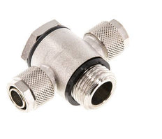 Racor en T Banjo de Latón Niquelado y Junta Tórica 12x10 & G1/2'' [5 Piezas]