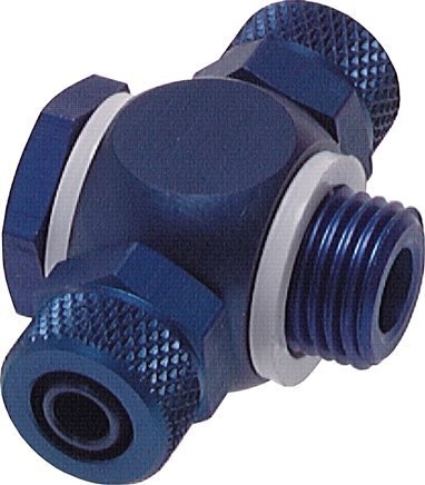 11.6x9 & G3/8'' Aluminum Banjo Tee Push-on Fitting with Male Threads with O-ring