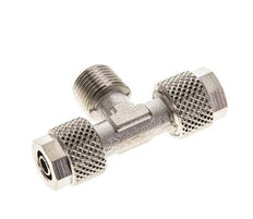 Conector Latón Niquelado en T 6x4 & R1/8'' Rosca Macho [2 piezas]