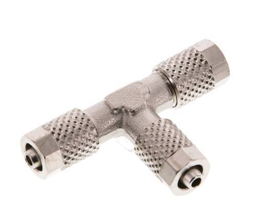 5x3 Nickel plated Brass Tee Push-on Fitting [2 Pieces]