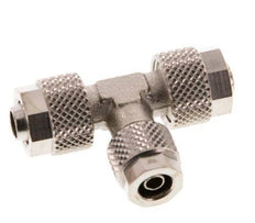 Conector Latón Niquelado en T 8x6 & 6x4 de Rosca [2 piezas]