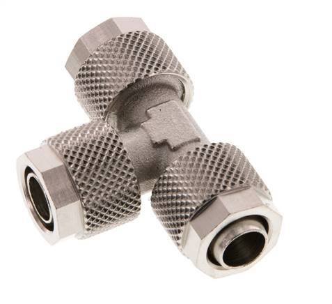 10x8 Nickel plated Brass Tee Push-on Fitting [2 Pieces]