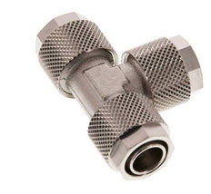 12x10 Nickel plated Brass Tee Push-on Fitting