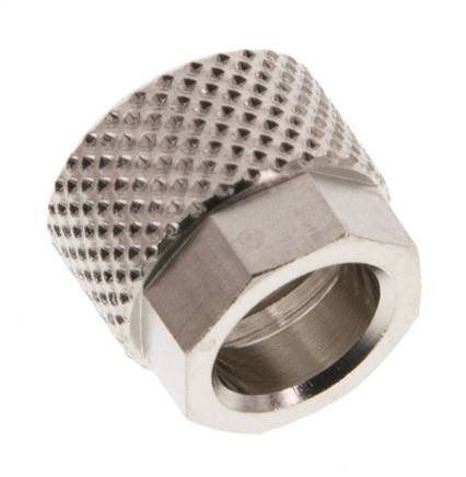 Tuerca de Latón Niquelado 8x6mm (M12x1) [20 piezas]