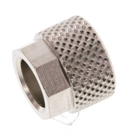 Tuerca de Latón Niquelado 8x6mm (M12x1) [20 piezas]