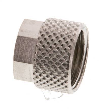 Tuerca de Latón Niquelado 8x6mm (M12x1) [20 piezas]