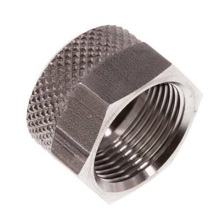 Tuerca de unión de acero inoxidable 10x8mm (M16x1)