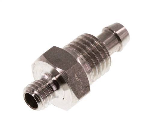 6x4 & M5 Racor recto de acero inoxidable 1.4571 con rosca macho