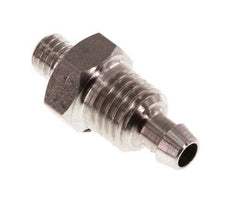 6x4 & M5 Racor recto de acero inoxidable 1.4571 con rosca macho