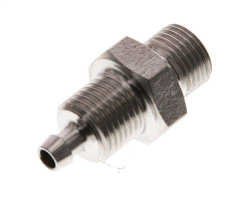 6x4 & G1/8'' Stainless Steel 1.4571 Straight Push-on Fitting with Male Threads