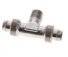 10x8 & R1/8'' Stainless Steel 1.4305 Tee Push-on Fitting with Male Threads