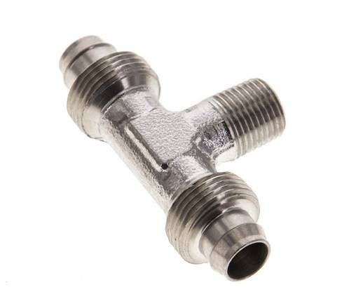 10x8 & R1/8'' Stainless Steel 1.4305 Tee Push-on Fitting with Male Threads