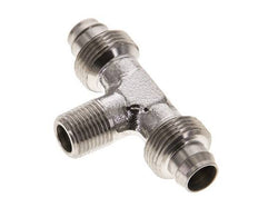 10x8 & R1/8'' Stainless Steel 1.4305 Tee Push-on Fitting with Male Threads