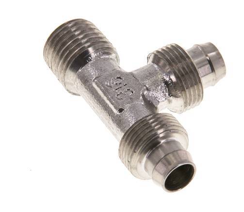 10x8 & R1/4'' Stainless Steel 1.4305 Right Angle Tee Push-on Fitting with Male Threads