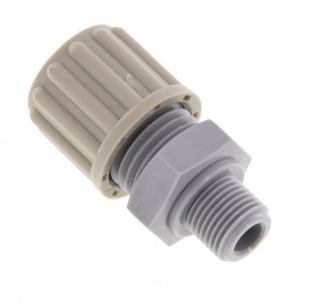 Accesorio de compresión recto de PA 8x6mm y G1/8'' con rosca macho 10 bar [2 piezas]