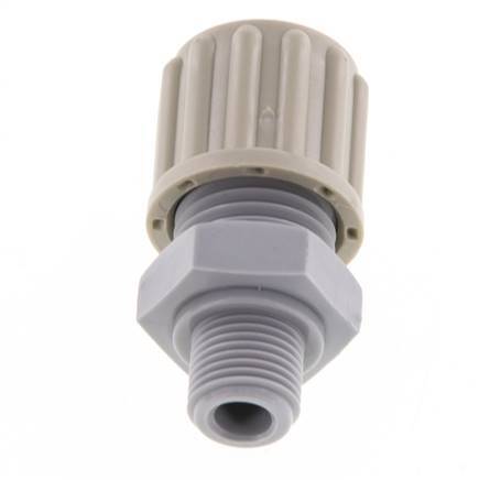 Accesorio de compresión recto de PA 8x6mm y G1/8'' con rosca macho 10 bar [2 piezas]