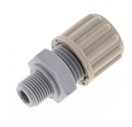 Accesorio de compresión recto de PA 8x6mm y G1/8'' con rosca macho 10 bar [2 piezas]
