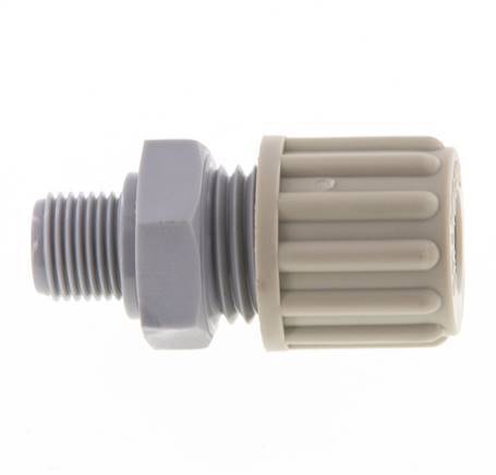 Accesorio de compresión recto de PA 8x6mm y G1/8'' con rosca macho 10 bar [2 piezas]