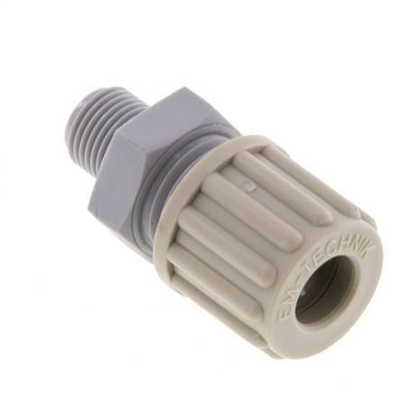 Accesorio de compresión recto de PA 8x6mm y G1/8'' con rosca macho 10 bar [2 piezas]