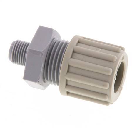12x9mm & G1/8'' PA Racor recto de compresión con rosca macho 10 bar