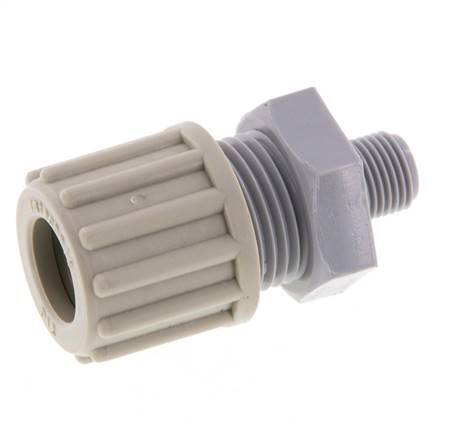 12x9mm & G1/8'' PA Racor recto de compresión con rosca macho 10 bar