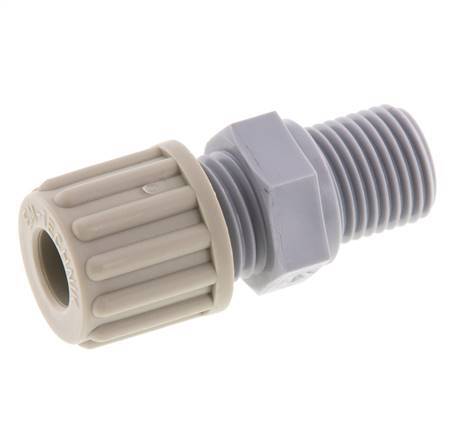 Racor de compresión recto 8x6mm y G1/4'' PA con rosca macho 10 bar [2 piezas]