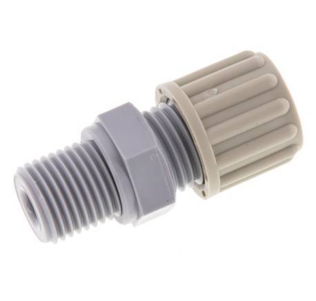 Racor de compresión recto 8x6mm y G1/4'' PA con rosca macho 10 bar [2 piezas]