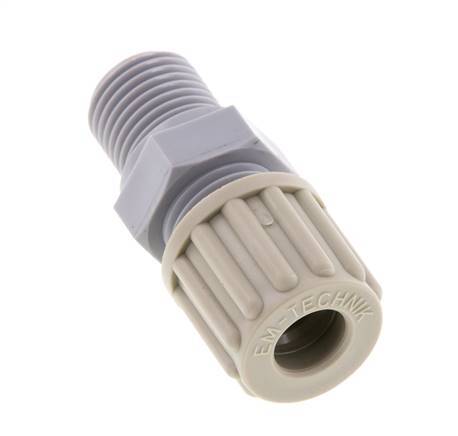 Racor de compresión recto 8x6mm y G1/4'' PA con rosca macho 10 bar [2 piezas]