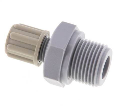 6x4mm & G3/8'' PA Straight Compression Fitting with Male Threads 10 bar [2 Pieces]