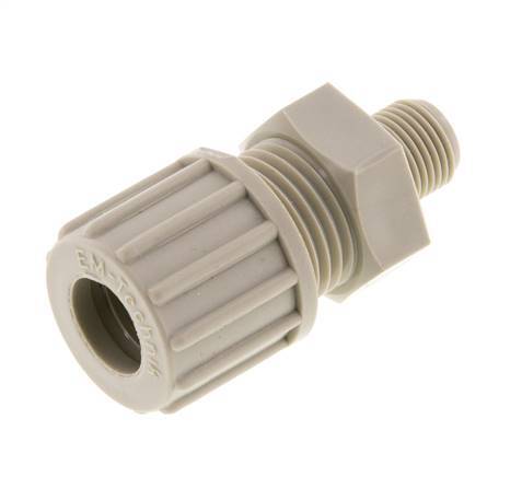 10x8mm & G1/8'' PP Straight Compression Fitting with Male Threads 10 bar
