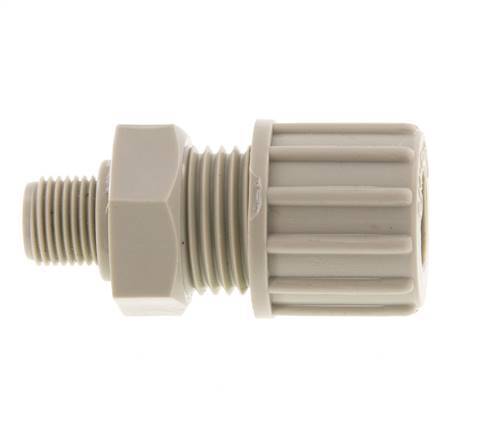 10x8mm & G1/8'' PP Straight Compression Fitting with Male Threads 10 bar