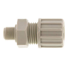 10x8mm & G1/8'' PP Straight Compression Fitting with Male Threads 10 bar