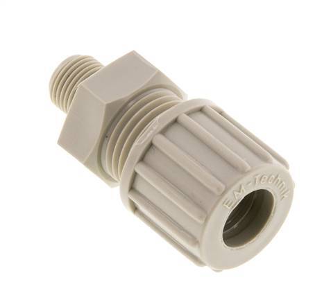 10x8mm & G1/8'' PP Straight Compression Fitting with Male Threads 10 bar