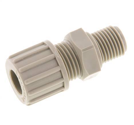 10x8mm & G1/4'' PP Straight Compression Fitting with Male Threads 10 bar