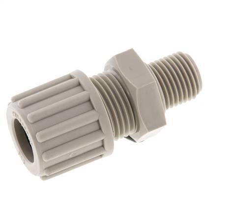 12x10mm & G1/4'' PP Straight Compression Fitting with Male Threads 10 bar