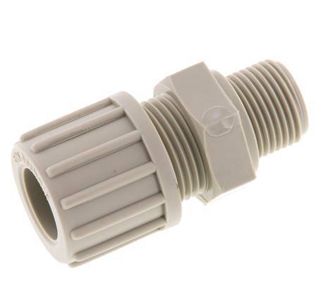 14x12mm & G3/8'' PP Straight Compression Fitting with Male Threads 10 bar