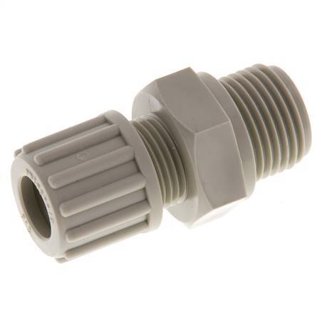 12x9mm & G1/2'' PP Straight Compression Fitting with Male Threads 10 bar