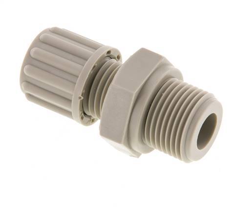 10x8mm & G1/8'' PVDF Straight Compression Fitting with Male Threads 10 bar