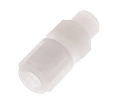 Racor de compresión recto de PVDF de 6x4 mm y G1/4'' con rosca macho 10 bar