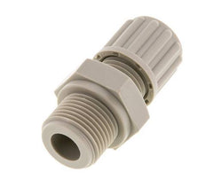 Racor de compresión recto de PVDF 8x6 mm y G1/4'' con rosca macho 10 bar