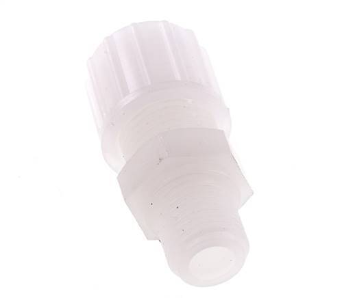 Racor de compresión recto de PVDF 8x6 mm y G3/8'' con rosca macho 10 bar