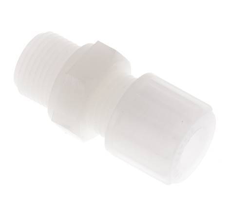 10x8mm & G3/8'' PVDF Straight Compression Fitting with Male Threads 10 bar