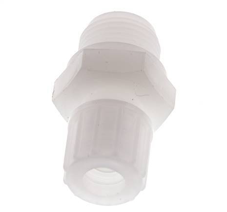 10x8mm & G1/2'' PVDF Straight Compression Fitting with Male Threads 10 bar
