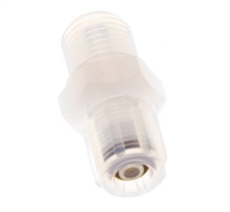 Accesorio de corte recto PFA de 6x4 mm y G1/4'' con roscas macho 10 bar