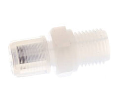 Accesorio de corte recto PFA de 6x4 mm y G1/4'' con roscas macho 10 bar