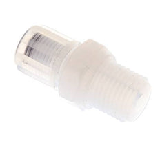 Accesorio de corte recto PFA de 6x4 mm y G1/4'' con roscas macho 10 bar